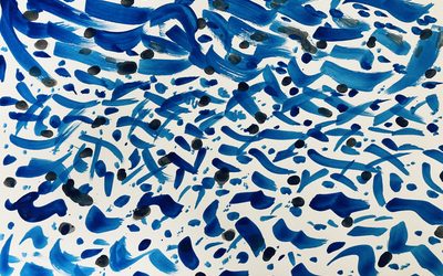 Des peintures en cours de réalisation